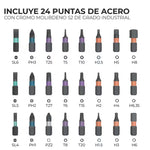 Juego de destornilladores magnéticos 24 en 1 - IRONLOCK