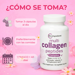 Cápsulas de colágeno múltiple para mujeres y hombres